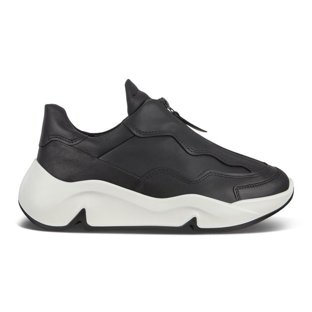 Ecco Chunky Zippered Womens Sneakers In Black Sales - India DEC-846513